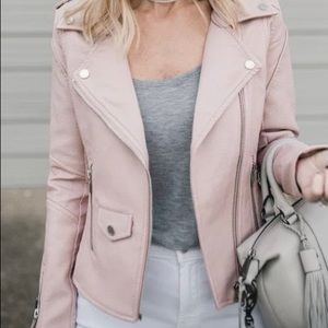 Blank NYC light pink moto jacket